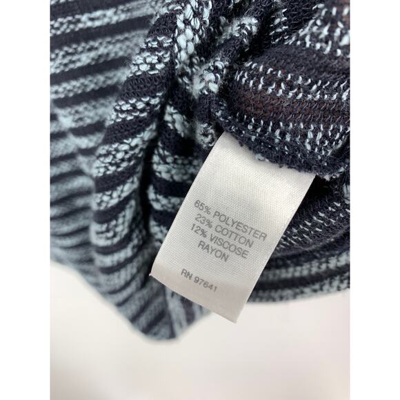 J. Jill Tunic Top Womens XS Blue Two Tone Marled Striped Long Sleeve Knit - Picture 4 of 5